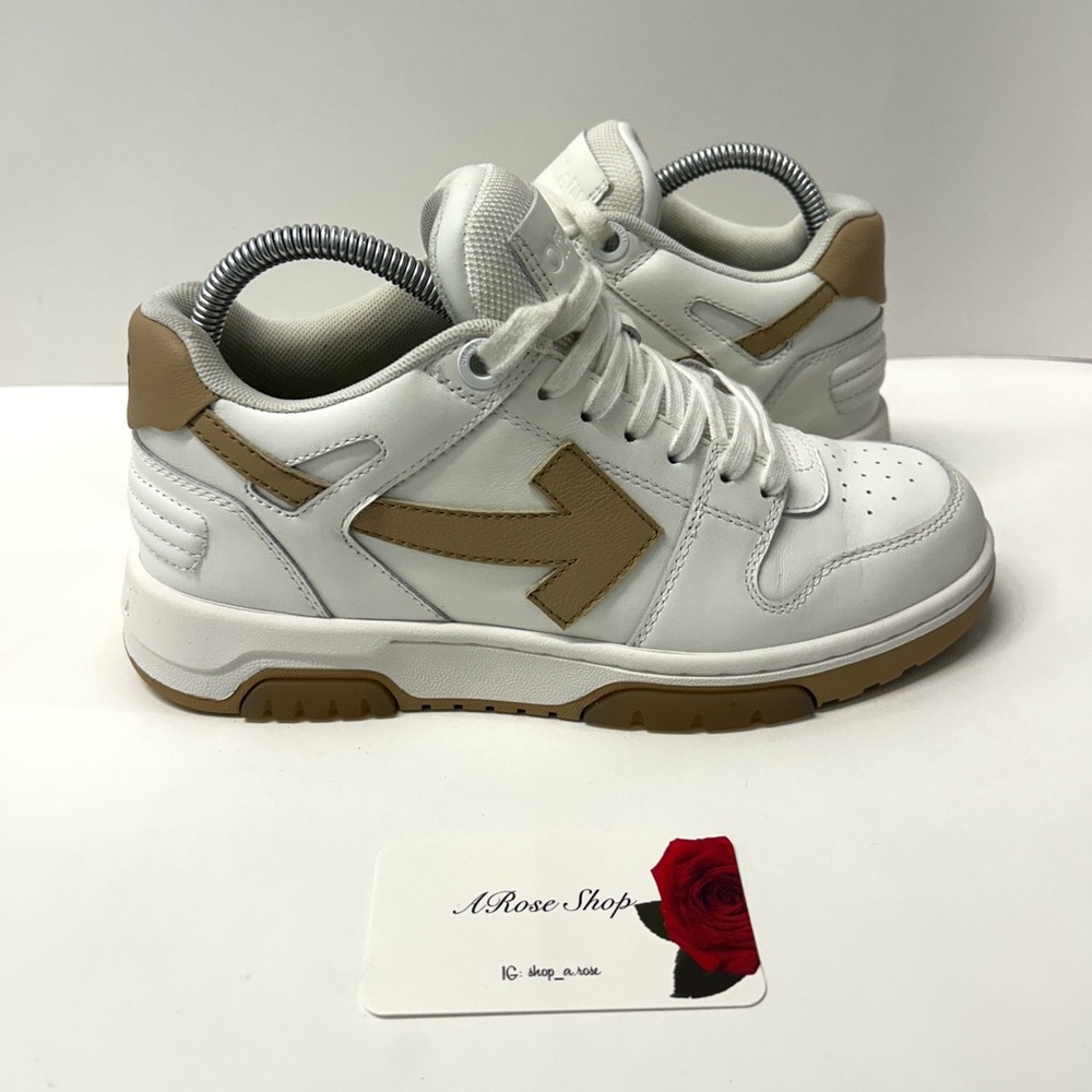 Off-White Out Of Office Calf Leather ‘White Beige’ Shoes Size: 38 / 8 W